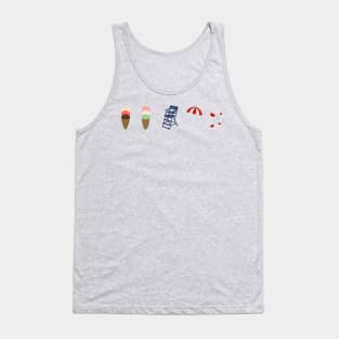 Summer beach icons Tank Top